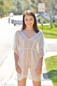 Kylie Sheer White Dress