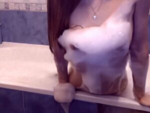 Sexy Ukrainian Strips Naked in a Bath with Bubbles